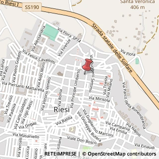 Mappa Via Camillo Benso Cavour, 121, 93016 Riesi, Caltanissetta (Sicilia)