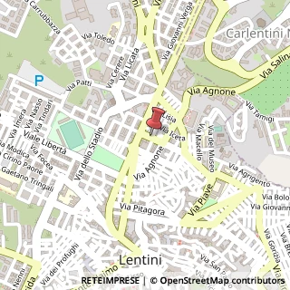 Mappa Via Polibio, 1, 96016 Lentini, Siracusa (Sicilia)