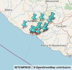 Mappa Via Monte Cimone Maddalusa, 92100 Agrigento AG, Italia (9.81733)