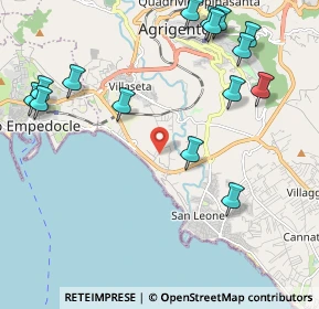 Mappa Via Monte Cimone Maddalusa, 92100 Agrigento AG, Italia (2.954)