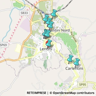 Mappa Via L. Settembrini, 96016 Lentini SR, Italia (0.88091)