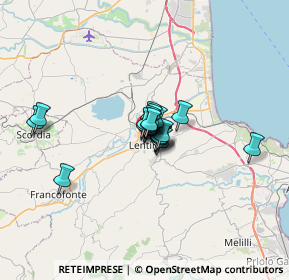 Mappa Via Vittorio Emanuele III, 96016 Lentini SR, Italia (3.6065)