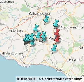 Mappa Via Mirisola, 93016 Riesi CL, Italia (11.056)