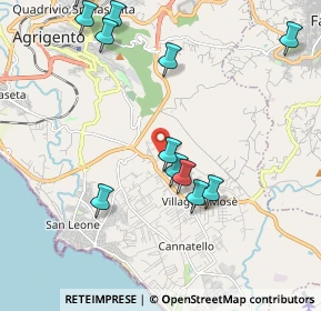 Mappa Contrada S. Biagio, 92100 Villaggio Mosè AG, Italia (2.55667)