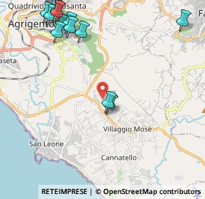 Mappa Contrada S. Biagio, 92100 Villaggio Mosè AG, Italia (3.35267)