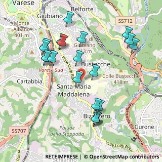 Mappa Via Thouar Pietro, 21100 Varese VA, Italia (1.044)