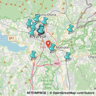 Mappa Via Thouar Pietro, 21100 Varese VA, Italia (3.45643)
