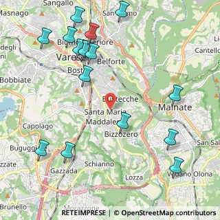 Mappa Via Thouar Pietro, 21100 Varese VA, Italia (2.61625)