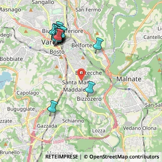 Mappa Via Thouar Pietro, 21100 Varese VA, Italia (2.309)
