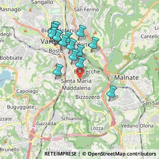 Mappa Via Thouar Pietro, 21100 Varese VA, Italia (1.84625)