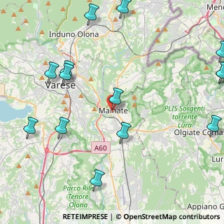 Mappa Via Varese, 21046 Malnate VA, Italia (5.83143)