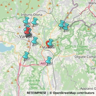 Mappa Via Varese, 21046 Malnate VA, Italia (3.88167)