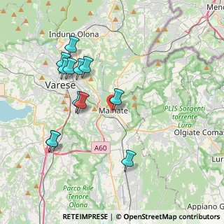 Mappa Via Varese, 21046 Malnate VA, Italia (3.9575)