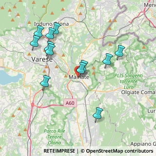 Mappa Via Gramsci, 21046 Malnate VA, Italia (3.96583)