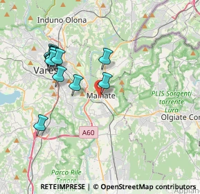Mappa Via Varese, 21046 Malnate VA, Italia (3.74083)