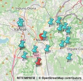 Mappa Via Varese, 21046 Malnate VA, Italia (4.07389)