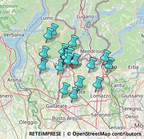 Mappa Via Varese, 21046 Malnate VA, Italia (9.32)