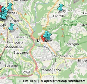 Mappa Via Varese, 21046 Malnate VA, Italia (3.793)