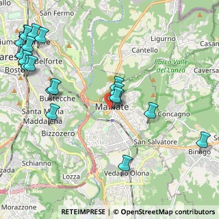 Mappa Via Varese, 21046 Malnate VA, Italia (2.7415)