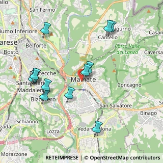 Mappa Via Varese, 21046 Malnate VA, Italia (2.13167)