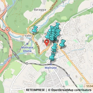 Mappa Via Varese, 21046 Malnate VA, Italia (0.2565)
