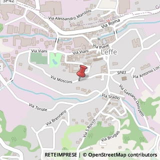 Mappa Via Mosconi, 19/A, 24026 Leffe, Bergamo (Lombardia)