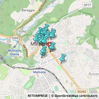 Mappa Via Giosuè Carducci, 21046 Malnate VA, Italia (0.247)