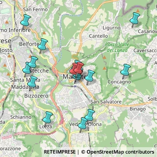 Mappa Via Giosuè Carducci, 21046 Malnate VA, Italia (1.99)
