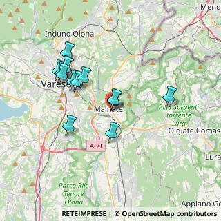 Mappa Via Giosuè Carducci, 21046 Malnate VA, Italia (3.43571)