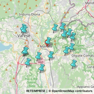 Mappa Via Giosuè Carducci, 21046 Malnate VA, Italia (3.97765)