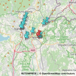 Mappa Via Giosuè Carducci, 21046 Malnate VA, Italia (3.06417)