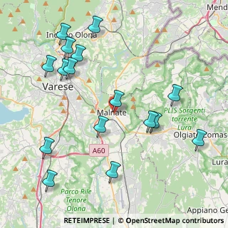 Mappa Via Leonardo da Vinci, 21046 Malnate VA, Italia (4.755)