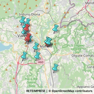 Mappa Via Giosuè Carducci, 21046 Malnate VA, Italia (3.56412)