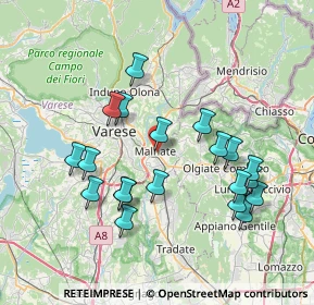 Mappa Via Giosuè Carducci, 21046 Malnate VA, Italia (7.417)