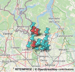 Mappa 22038 Tavernerio CO, Italia (9.09)