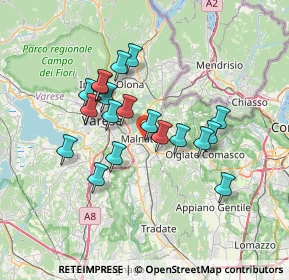 Mappa Via Vittorio Alfieri, 21046 Malnate VA, Italia (5.88)