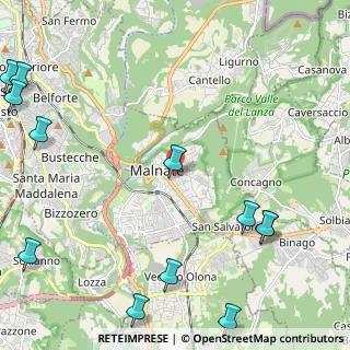 Mappa Via Vittorio Alfieri, 21046 Malnate VA, Italia (3.31917)
