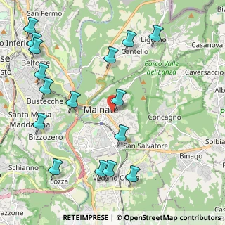 Mappa Via Vittorio Alfieri, 21046 Malnate VA, Italia (2.6275)