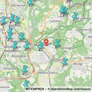 Mappa Via Vittorio Alfieri, 21046 Malnate VA, Italia (3.2485)