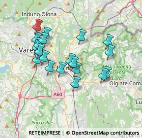 Mappa Via Vittorio Alfieri, 21046 Malnate VA, Italia (3.221)