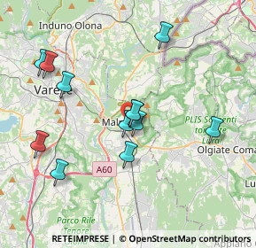 Mappa Via Vittorio Alfieri, 21046 Malnate VA, Italia (3.56583)