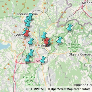 Mappa Via Vittorio Alfieri, 21046 Malnate VA, Italia (3.67188)