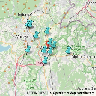 Mappa Via Vittorio Alfieri, 21046 Malnate VA, Italia (2.87083)