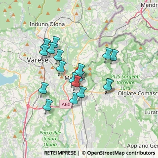 Mappa Via Vittorio Alfieri, 21046 Malnate VA, Italia (3.16)