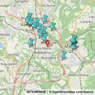 Mappa Via Ottorino Rossi, 21100 Varese VA, Italia (1.9935)