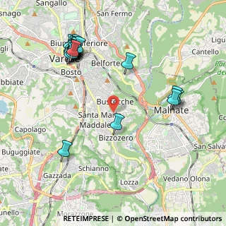 Mappa Via Ottorino Rossi, 21100 Varese VA, Italia (2.3765)