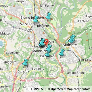 Mappa Via Ottorino Rossi, 21100 Varese VA, Italia (1.56545)