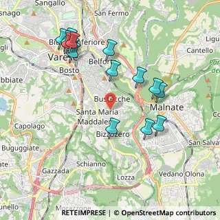 Mappa Via Ottorino Rossi, 21100 Varese VA, Italia (2.126)