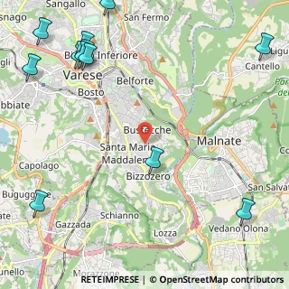 Mappa Via Ottorino Rossi, 21100 Varese VA, Italia (3.44077)