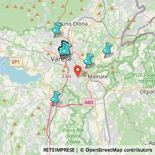 Mappa Via Ottorino Rossi, 21100 Varese VA, Italia (3.09636)